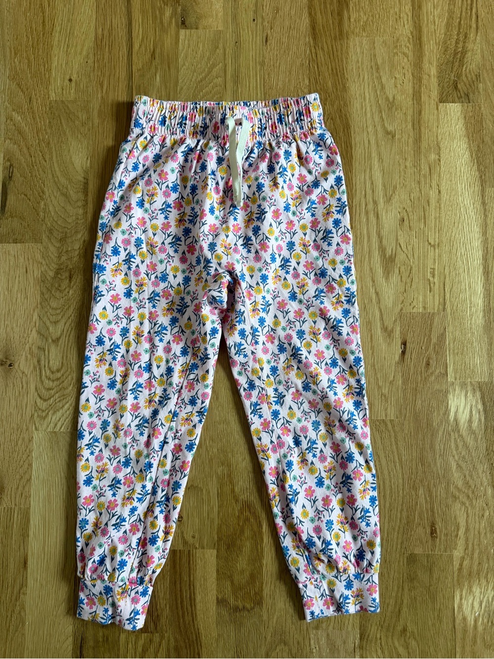 Kids Floral Cotton Jogger Pants